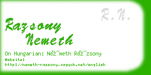 razsony nemeth business card